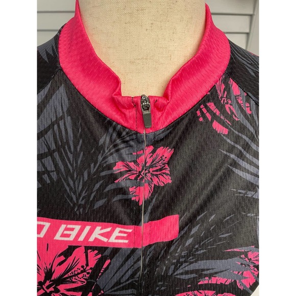 Zero Bike Cycling Jersey full zip black pink gray women's size medium - NWT - Picture 5 of 5